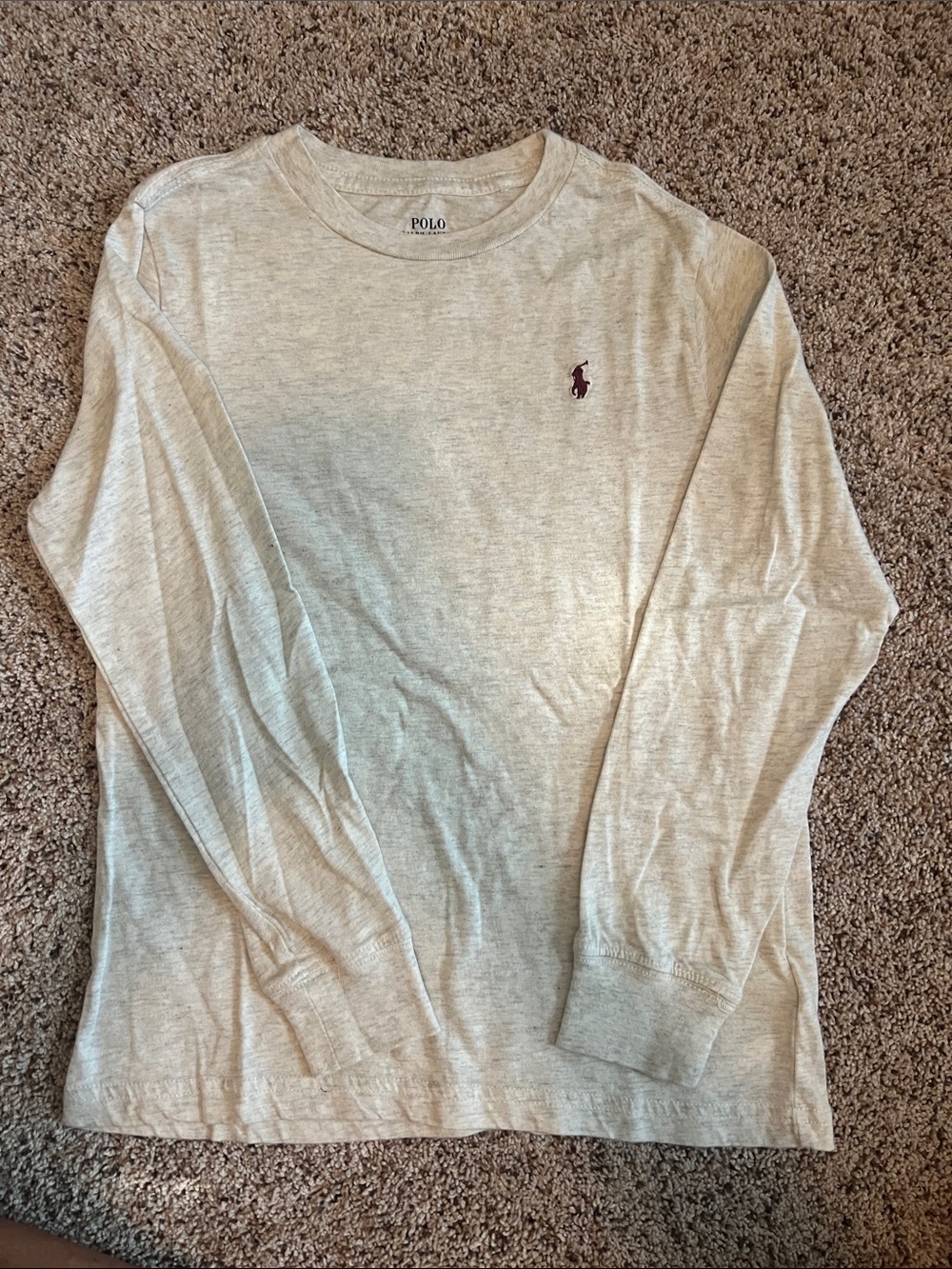 Polo by Ralph Lauren Crewneck Tee with maroon Logo Print